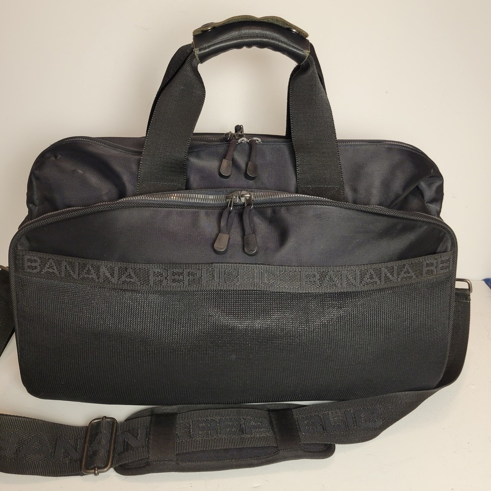 Banana Republic Duffle Bag Large Black Good Nylon Travel Weekender Luggage‎